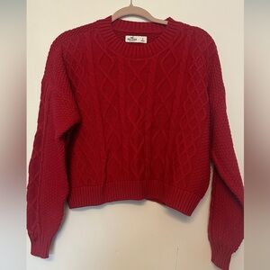 Hollister Small Red Cropped Sweater